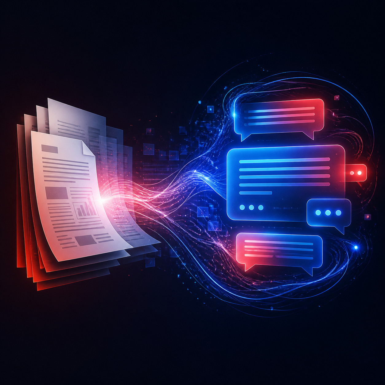 Documents transformed into an AI chat workflow